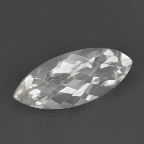 1.62 ct White Topaz Stone, Natural Topaz in Marquise Checkerboard Shape for Sale