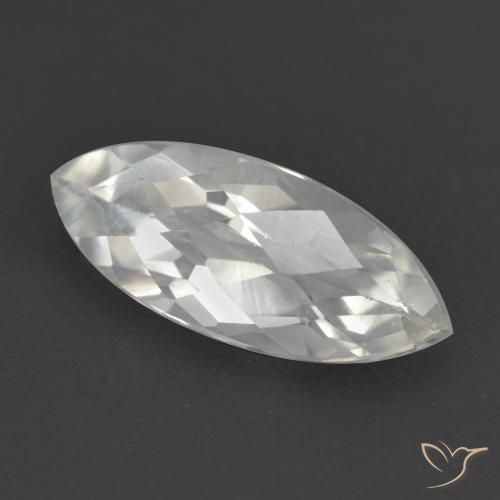 1.80 ct White Topaz Stone, Natural Topaz in Marquise Checkerboard Shape for Sale