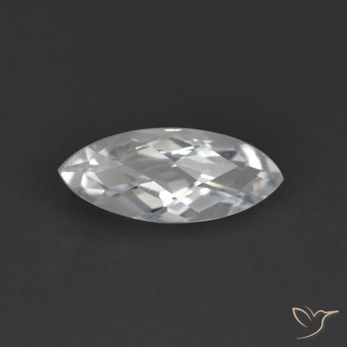 Weiß Topas Edelstein - 1.7ct Marquise Schachbrettschliff (ID: 571501)