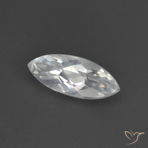 1.67 ct White Topaz Stone, Natural Topaz in Marquise Checkerboard Shape for Sale