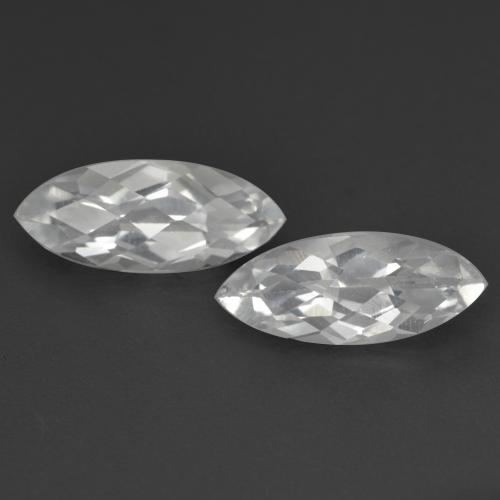 Белый Топаз Камень - 1.8ct Огранка Маркиза Шахматная (ID: 571521)