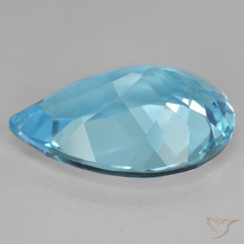 Topaz Gemstone in 18.1 x 12.2 mm Size for Sale, Topaz Stone in Swiss Blue Color