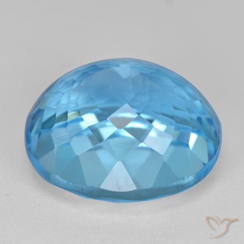 Topaz Gemstone in 15.7 x 13.6 mm Size for Sale, Topaz Stone in Swiss Blue Color