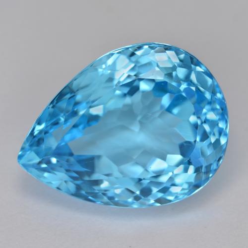 Свисс-Блю Топаз Камень - 16.8ct Фасетная Груша (ID: 572419)