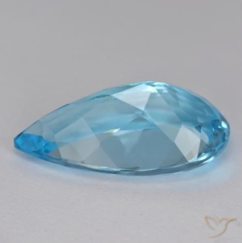 Topaz Gemstone in 21.4 x 11.7 mm Size for Sale, Topaz Stone in Swiss Blue Color