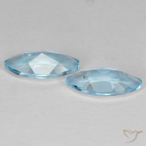 Topaz Gemstones in 10 x 5.1 mm Size for Sale, Topaz Stones in Swiss Blue Color