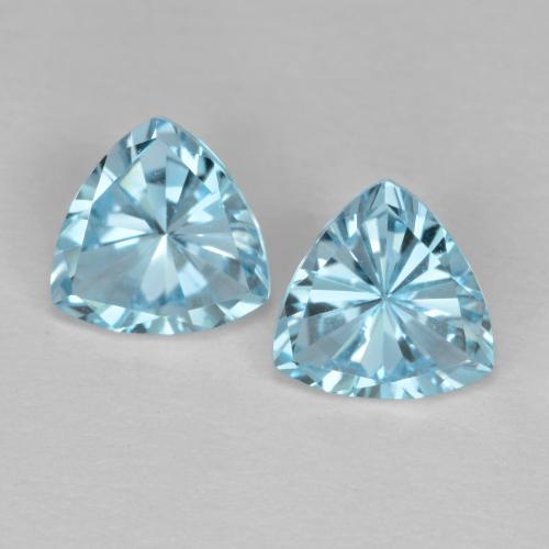 Swiss Blue Topaz Gem - 0.8ct Trillion Concave Cut (ID: 572500)