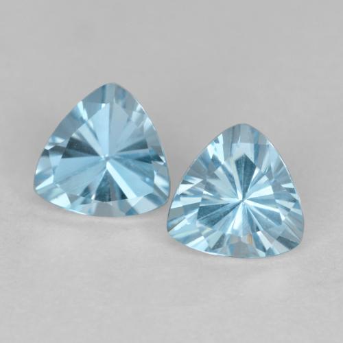 Sky Blue Topaz Gem - 0.8ct Trillion Concave Cut (ID: 572502)