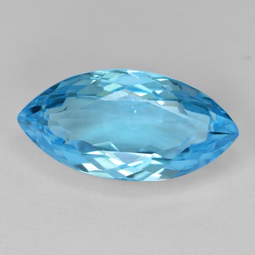 Свисс-Блю Топаз Камень - 13.4ct Фасетная Маркиза (ID: 572766)