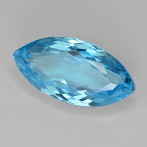 13.41 ct Blue Topaz Stone, Natural Topaz in Marquise Facet Shape for Sale