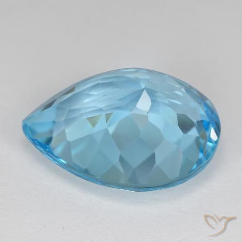 Topaz Gemstone in 18.1 x 14.5 mm Size for Sale, Topaz Stone in Sky Blue Color