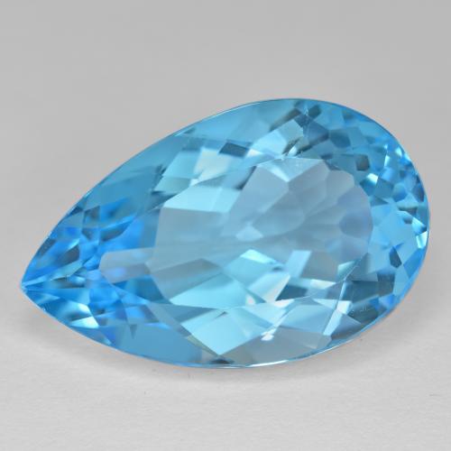 Medium Blue Топаз Камень - 18.8ct Фасетная Груша (ID: 572985)