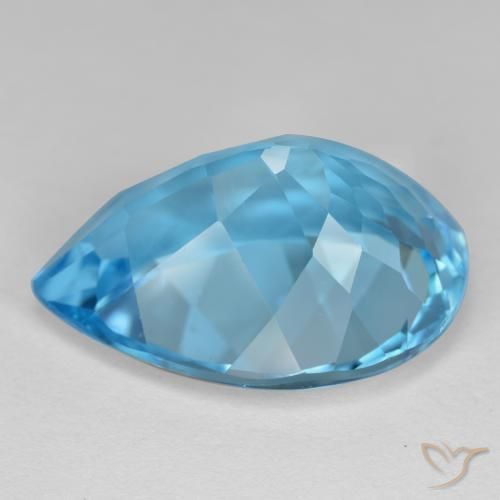 Topaz Gemstone in 19.9 x 14.3 mm Size for Sale, Topaz Stone in Swiss Blue Color
