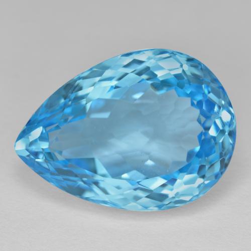 Azure Blue Топаз Камень - 16.5ct Фасетная Груша (ID: 572988)