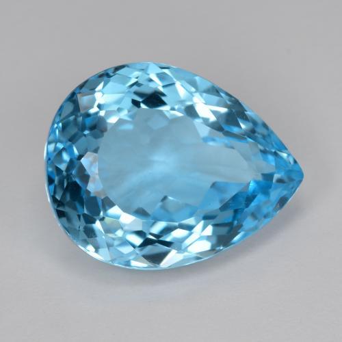 Swiss Blue Topas Edelstein - 16.3ct Birnen Schliff (ID: 573148)