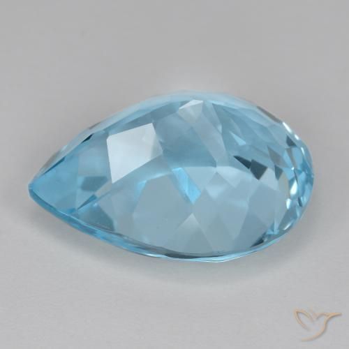 Topaz Gemstone in 18.7 x 14.3 mm Size for Sale, Topaz Stone in Swiss Blue Color