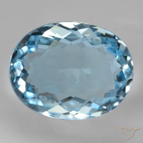 18.39ct Natural Swiss Blue Topaz, Oval, VVS