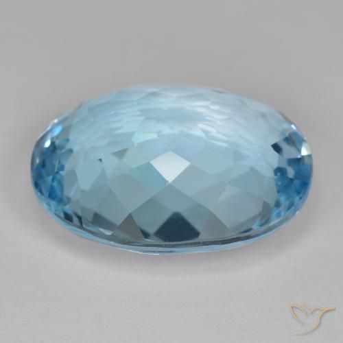 Topaz Gemstone in 18.6 x 14.7 mm Size for Sale, Topaz Stone in Swiss Blue Color
