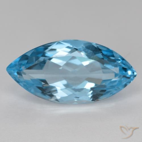 16.33ct Natural Swiss Blue Topaz, Marquise, VVS-VS