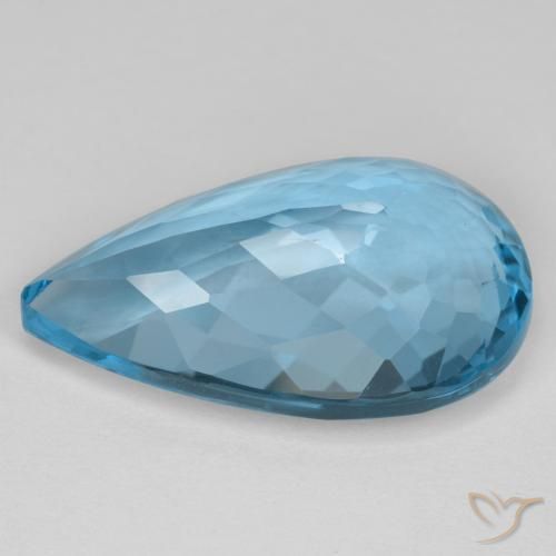 Topaz Gemstone in 21.3 x 13.4 mm Size for Sale, Topaz Stone in Swiss Blue Color