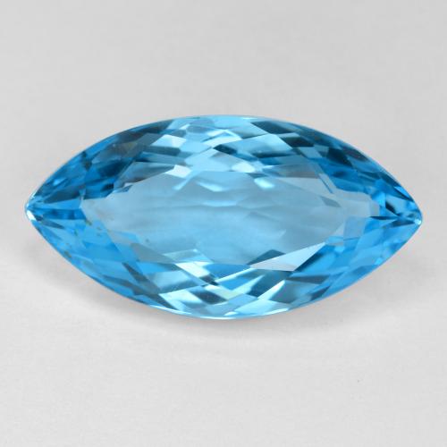 Azurblau Topas Edelstein - 17.6ct Marquiseschliff (ID: 573404)