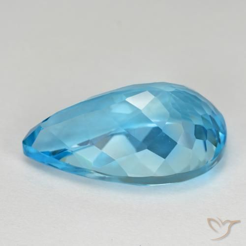 Topaz Gemstone in 19.9 x 12.1 mm Size for Sale, Topaz Stone in Swiss Blue Color