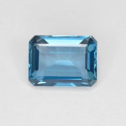 Deep Azure Blue Топаз Камень - 1.9ct Восьмиугольная ступенчатая огранка (ID: 574599)