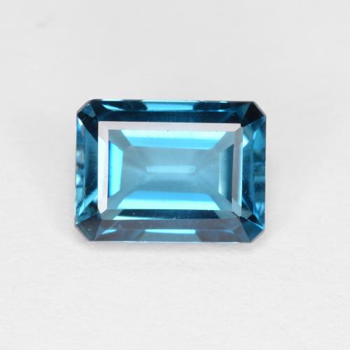 True Blue Topas Edelstein - 1.9ct Octagon Stufenschliff (ID: 574664)
