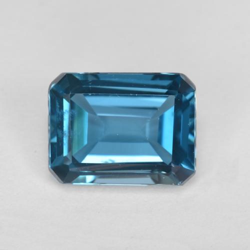 Deep Navy Blue Topaz Gem - 2ct Octagon Step Cut (ID: 574962)