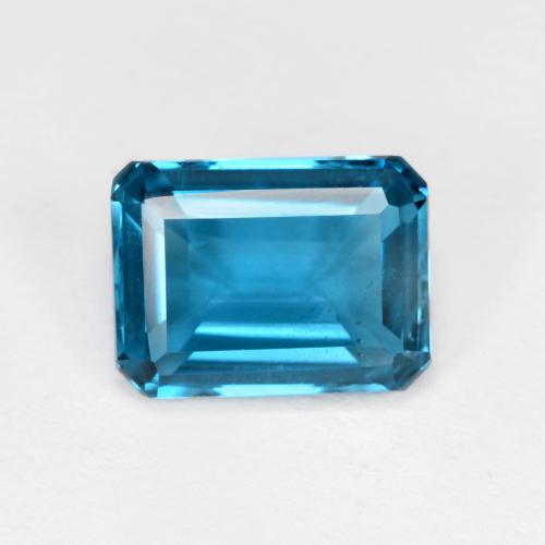 Deep Azure Blue Топаз Камень - 2ct Восьмиугольная ступенчатая огранка (ID: 574988)
