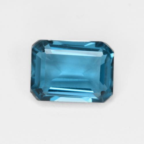 Intense Silver Aqua-Blue Topaz Gem - 1.9ct Octagon Step Cut (ID: 574990)