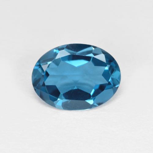 Свисс-Блю Топаз Камень - 1.4ct Фасетный Овал (ID: 576006)