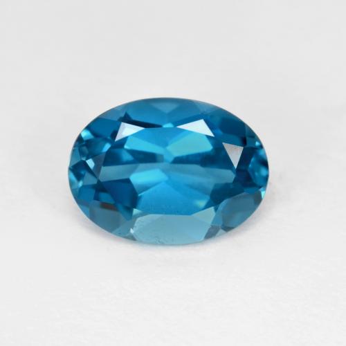 Swiss Blue Topaz Gem - 1.5ct Oval Facet (ID: 576011)