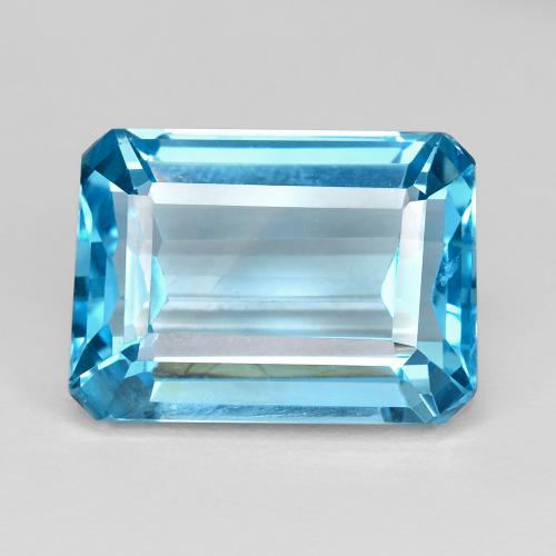 Deep Azure Blue Topazio Gem - 21.7ct Taglio ottagonale (ID: 577863)