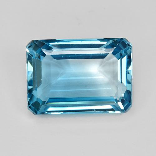 Deep Aqua Topazio Gem - 21.4ct Taglio ottagonale (ID: 577865)