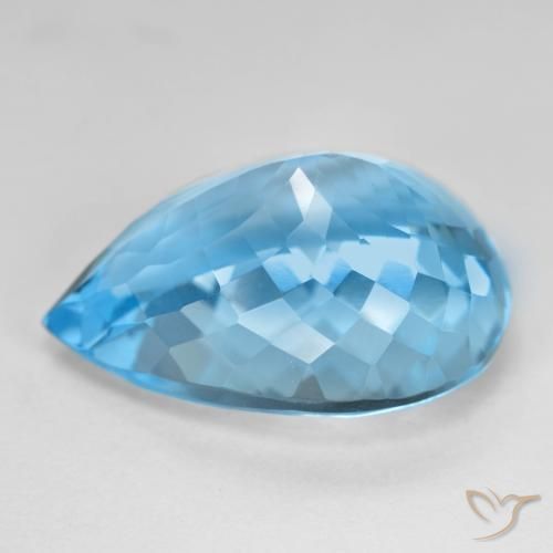Topaz Gemstone in 21.2 x 15.6 mm Size for Sale, Topaz Stone in Swiss Blue Color