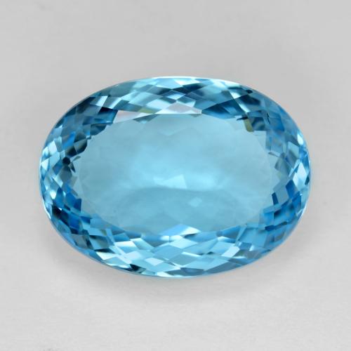 Swiss Blue Topas Edelstein - 20.2ct Oval facettiert (ID: 578086)