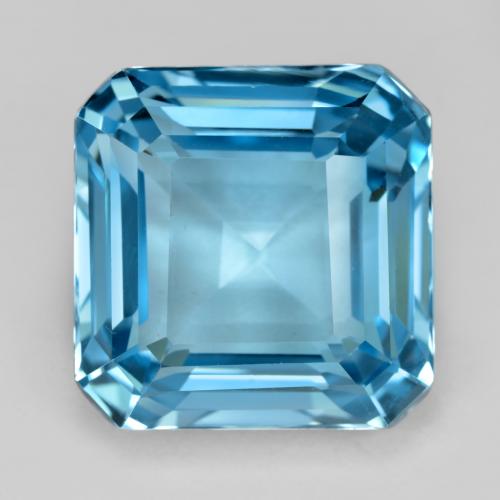 Medium Blue Topas Edelstein - 26ct Octagon Stufenschliff (ID: 578094)