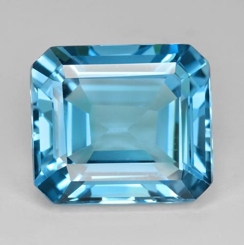 Bleu Suisse Topaze gemme - 23.8ct Octogone taillé en degrés (ID: 578203)