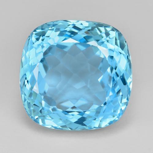 Azul Suizo Topacio Gema - 26.1ct Corte en Forma Cojín (ID: 578204)