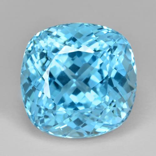 Azul Suizo Topacio Gema - 28.1ct Corte en Forma Cojín (ID: 578207)