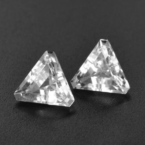 Clear White Topaz Gem - 0.9ct Triangle Facet (ID: 580171)
