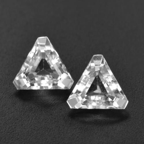 Clear White Topaz Gem - 0.9ct Triangle Facet (ID: 580172)