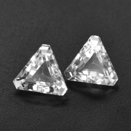 Clear White Topaz Gem - 1ct Triangle Facet (ID: 580176)