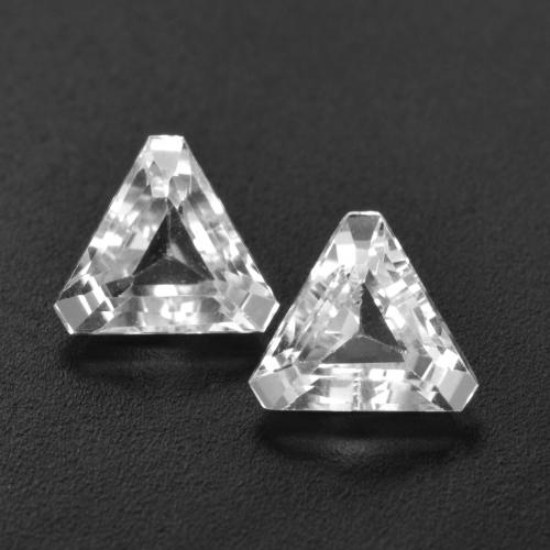 Clear White Topaz Gem - 0.9ct Triangle Facet (ID: 580177)