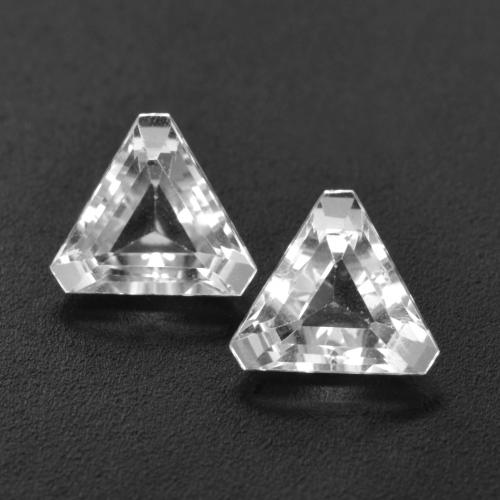 Clear White Topaz Gem - 0.9ct Triangle Facet (ID: 580179)