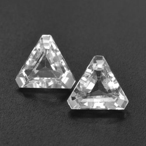 Clear White Topaz Gem - 0.9ct Triangle Facet (ID: 580180)