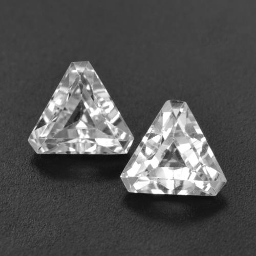 Clear White Topaz Gem - 1ct Triangle Facet (ID: 580181)
