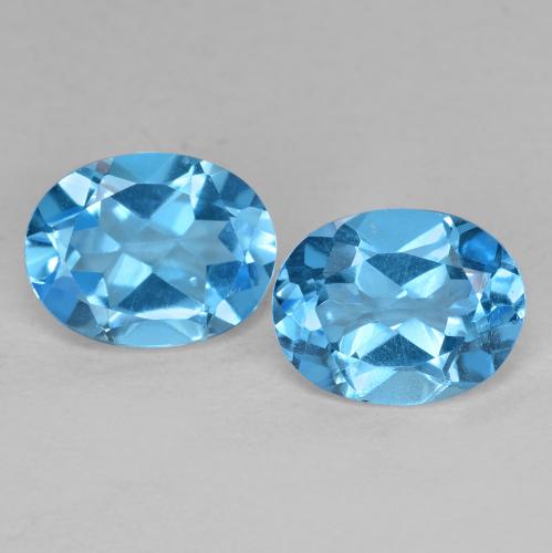 Azure Blue Topaz Gem - 2.2ct Oval Facet (ID: 582770)