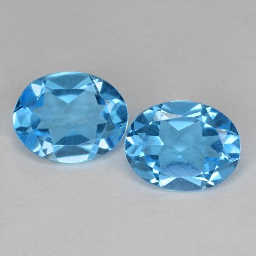 Swiss Blue Topaz Gem - 2ct Oval Facet (ID: 582774)
